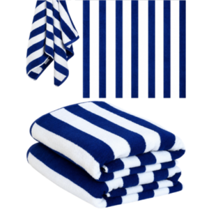 White Blue Strip 90x180cm